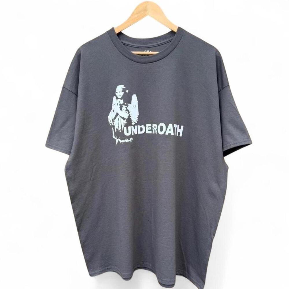 Underoath graphic reprint on gildan heavyweight shirt skate grunge emo band tee